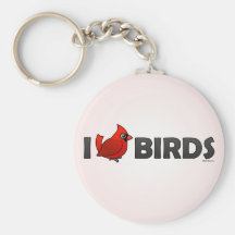 Amo pájaros llaveros personalizados