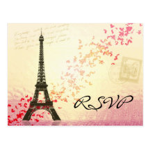 Amo París en primavera - tarjeta de RSVP Tarjetas Postales