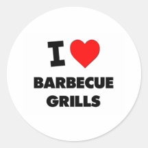 Amo parrillas de la barbacoa etiqueta