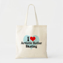 Amo patinaje sobre ruedas artístico bolsas