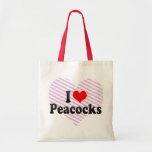 Amo pavos reales bolsas de mano