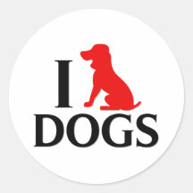 Amo perros pegatina