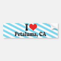 Amo Petaluma, CA Etiqueta De Parachoque