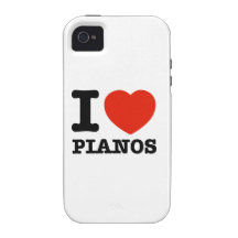 Amo pianos iPhone 4/4S funda
