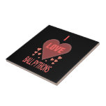 Amo pitones de la bola texturicé corazones rosados azulejo