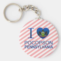 Amo Pocopson, PA Llavero Personalizado