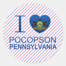 Amo Pocopson, PA Pegatina