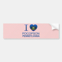 Amo Pocopson, PA Pegatina De Parachoque