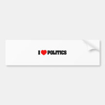 Amo política pegatina de parachoque