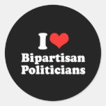 AMO POLITICIA.png DE DOS PARTIDOS Pegatinas Redondas