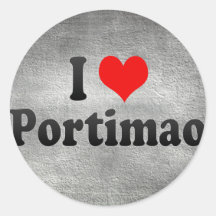 Amo Portimao, Portugal Pegatina Redonda