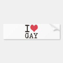 ¡Amo productos GAY y diseños! Etiqueta De Parachoque