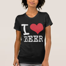 ¡Amo productos y diseños de la cerveza! Camisetas