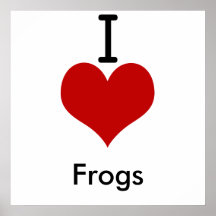 Amo ranas (del corazón) impresiones