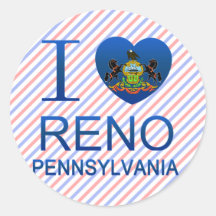 Amo Reno, PA Etiquetas Redondas