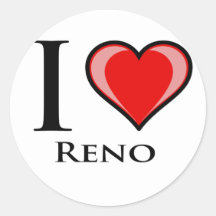 Amo Reno Pegatinas Redondas