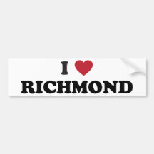 Amo Richmond Virginia Pegatina De Parachoque