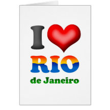 Amo Río de Janeiro, el Brasil la ciudad maravillos Felicitación