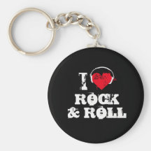 Amo rock-and-roll llaveros