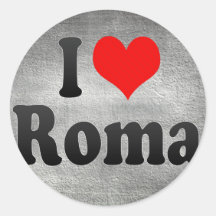 Amo Roma, Italia Pegatinas Redondas