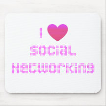 Amo rosa social del establecimiento de una red alfombrillas de ratón