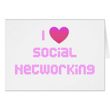 Amo rosa social del establecimiento de una red felicitación