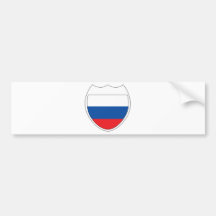 Amo Rusia Etiqueta De Parachoque