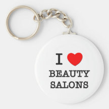 Amo salones de belleza llaveros personalizados