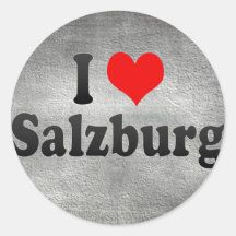 Amo Salzburg, Austria Etiquetas Redondas