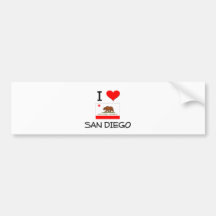 Amo SAN DIEGO California Pegatina De Parachoque