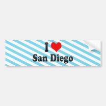 Amo San Diego, Estados Unidos Pegatina De Parachoque