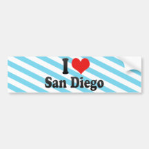 Amo San Diego Etiqueta De Parachoque