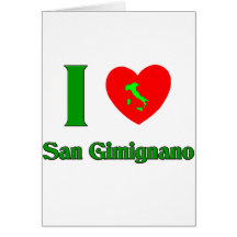 Amo San Gimignano Italia Felicitaciones