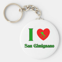 Amo San Gimignano Italia Llaveros Personalizados