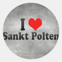 Amo Sankt Polten, Austria Pegatinas Redondas