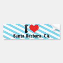 Amo Santa Barbara, CA Pegatina De Parachoque
