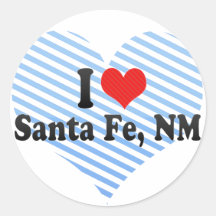 Amo Santa Fe, nanómetro Etiqueta Redonda