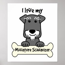 Amo Schnauzers miniatura Poster