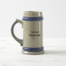 Amo sí ciencia política taza de café