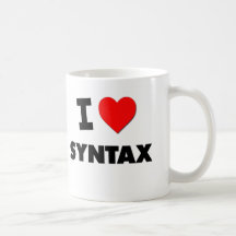 Amo sintaxis taza