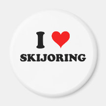 Amo Skijoring Imán De Frigorifico