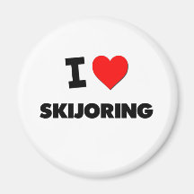 Amo Skijoring Imán De Frigorifico