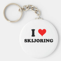 Amo Skijoring Llavero Personalizado