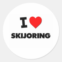 Amo Skijoring Pegatinas
