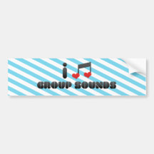 Amo sonidos del grupo etiqueta de parachoque