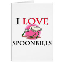 Amo Spoonbills Tarjeton