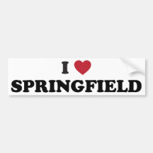 Amo Springfield Massachusetts Etiqueta De Parachoque
