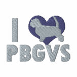 Amo sudadera con capucha bordada PBGVs de la crema