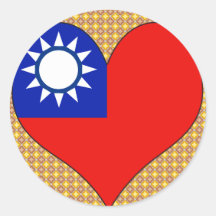 Amo Taiwán Pegatina
