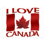 Amo tarjetas del arte de Canadá de las postales de